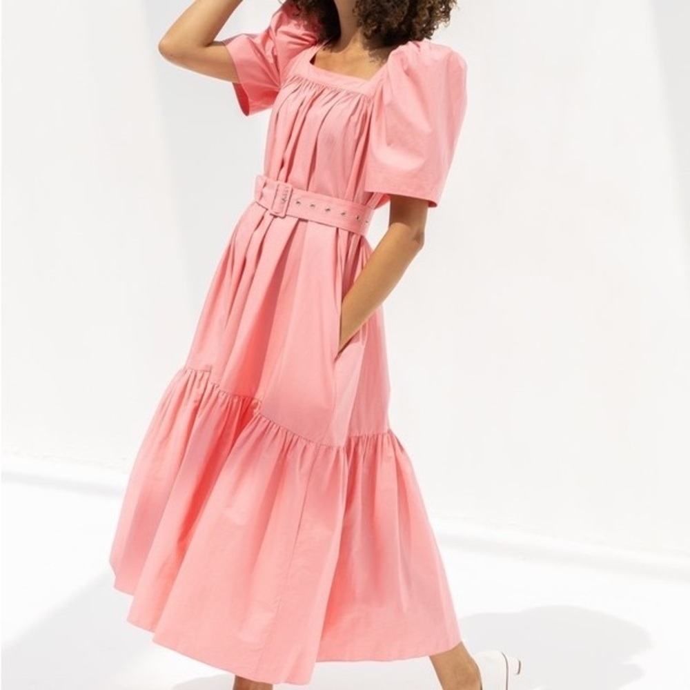 Mr. Larkin Dress Ode Midi Belted Sz M